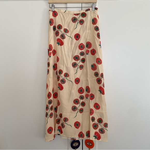 Vrg Grl BRIE MIDI ROMA tomato skirt - Picture 4 of 7